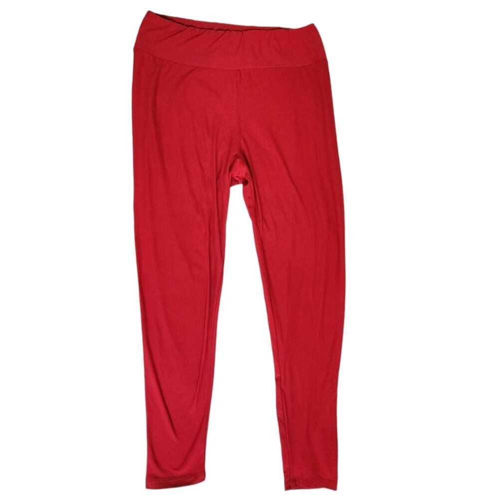 LuLaRoe red leggings Tall & Curvy
